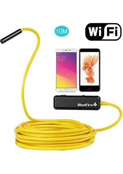 Wifi Yılan Kamera 10 mt Sarı Sert Tel 1200 Piksel 2mp Endoskop modelleri