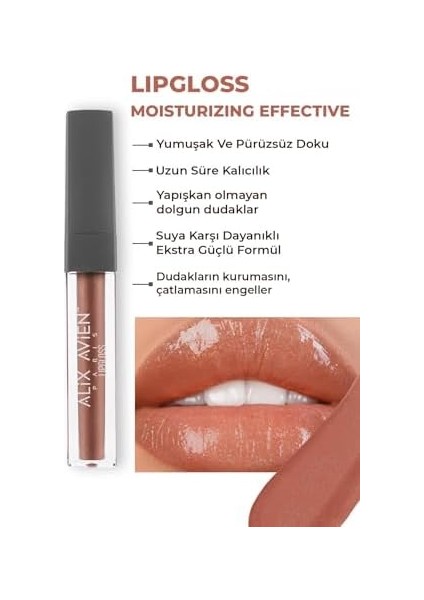 Alıx Avıen Uzun Süre Kalıcı Yoğun Renk Veren Nemlendirici Parlak Ruj - Glossy Lipstick 322 Cranberry fiyatları