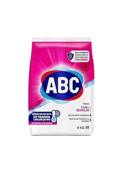 Abc Toz Deterjan Canlı Renkliler 4 kg fiyatları