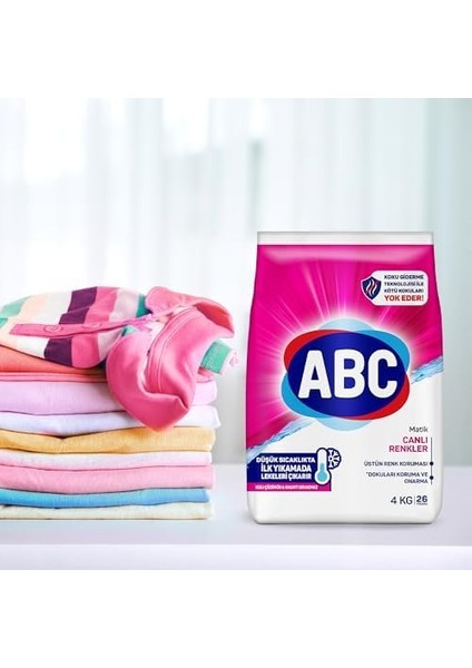 Abc Toz Deterjan Canlı Renkliler 4 kg modelleri