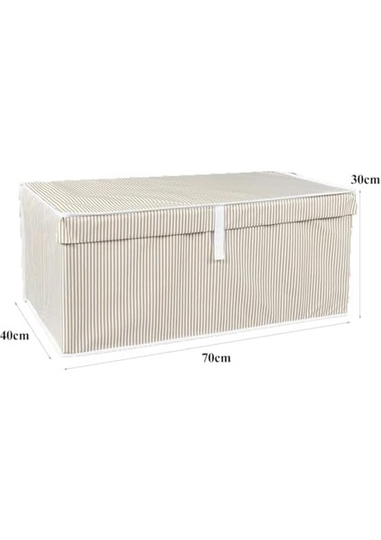 Çok Amaçlı Kapaklı Sandık Tipi Hurç Organizer – Büyük Boy Saklama Kutusu – Dolap Içi, Yatak Altı ve Altı Için Sert ve Dayanıklı Depolama Çözümü – Katlanabilir (Gri, 70X40X30 Cm) fiyatları