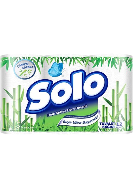 Solo Tuvalet Kağıdı Bambu Katkılı 12'li