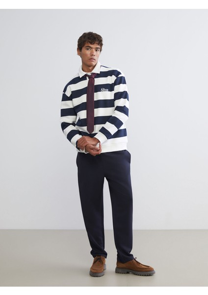 Yeni Sezon Polo Yaka Çizgili Erkek Kalın Sweatshirt fiyatları