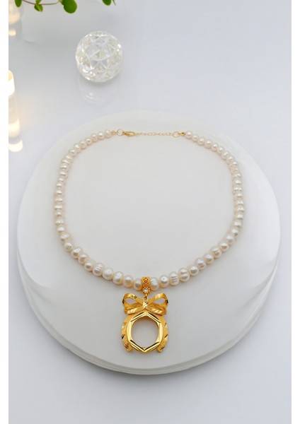 Incili Çeyrekli Kolye, Gerçek Inci Kolye, Çeyrekli Kolye, Incili Kolye, Hediye Kolye, Inci Set