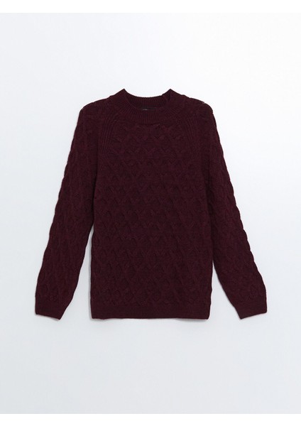 Yeni Sezon Bisiklet Yaka Kendinden Desenli Uzun Kollu Kadın Triko Kazak indirimleri