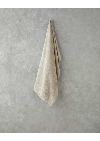 Leafy Bambu Havlusu 70X140 cm Açık Bej