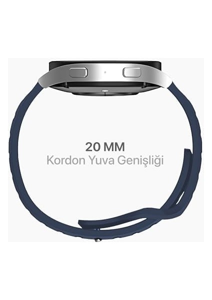 7/6/5/4/fe Serisi (40MM/44MM), 6/4 (47MM/43MM/42MM) ve 5 Pro (45MM) Için Yumuşak ve Konforlu Rugged 20MM Silikon Kordon modelleri