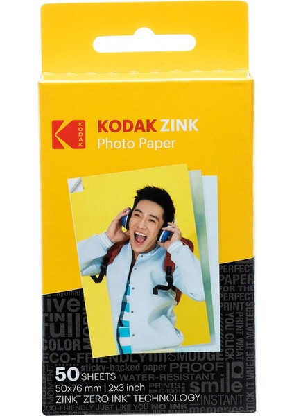 Fotoğraf Kağıdı, 50 x 76 Mm, Anında Film, 50'li Paket