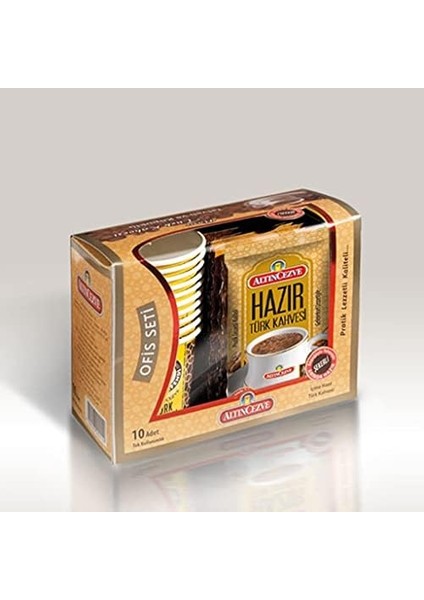 Altıncezve Ofis Seti Hazır Türk Kahvesi Şekerli 10'lu Paket