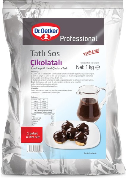 Dr. Oetker Tatlı Sos Çikolatalı 1 kg