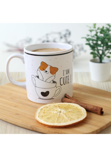 Cute Cat Silindir Kupa 10 cm