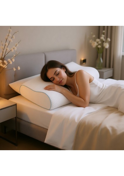 Visco Tek Boyun Destekli Ortopedik Yastık