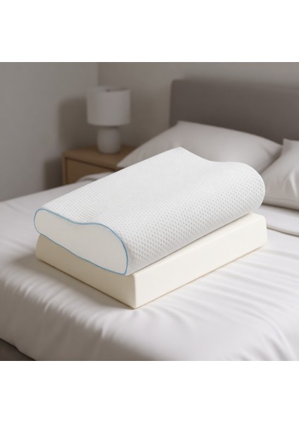 Visco Tek Boyun Destekli Ortopedik Yastık