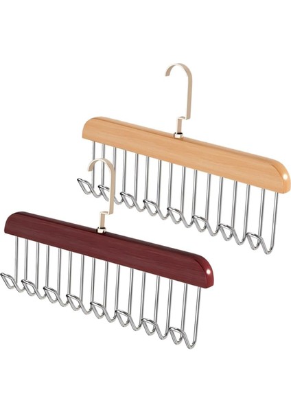 Ahşap Sütyen Askısı,kravat,ceket,kemer ve Sütyen Için Dolap Içi Ahşap Düzenleyici Askı (2 Adet)