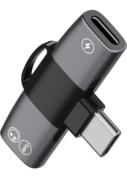 30W Hızlı Şarj Type-C To Type-C Dönüştürücü Çevirici Şarj Kulaklık Adaptörü Type-C Çoğaltıcı