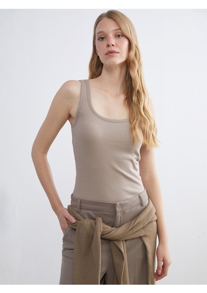 Yeni Sezon U Yaka Fitilli Kadın Atlet