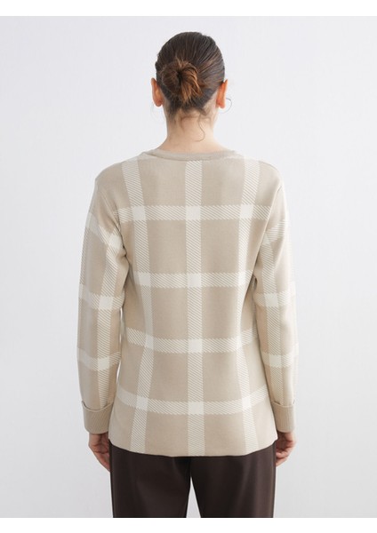 Yeni Sezon Bisiklet Yaka Ekose Kadın Triko Kazak fırsatları