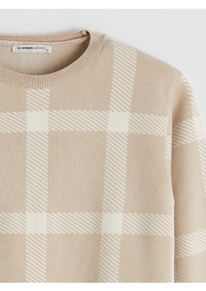 Yeni Sezon Bisiklet Yaka Ekose Kadın Triko Kazak indirimleri