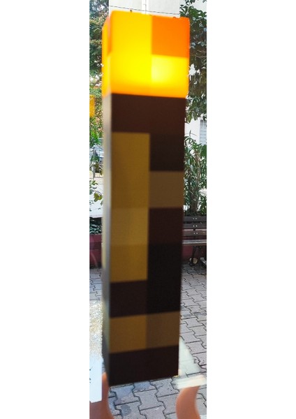 Minecraft Meşale Model Şarjlı Masa/gece Lambası 30CM AD77552