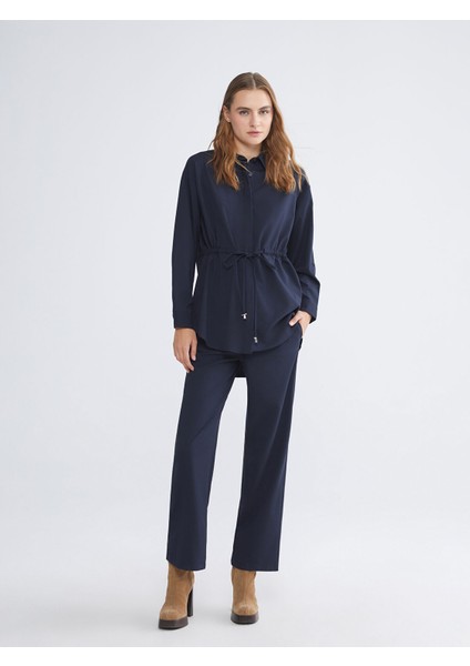 Yeni Sezon Beli Lastikli Geniş Paça Kadın Pantolon