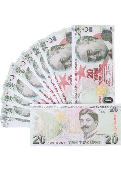 Konsol 300 Adet 20 Tl Sahte Geçersiz Düğün Parti Şaka Malzemesi PP191207