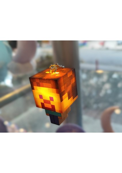 Minecraft Figürlü 3D Işıklı Anahtarlık AD21106