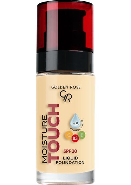 Golden Rose Moisture Touch Liquid Foundation SPF20 No: 102 Nemlendirici Etkili Fondöten
