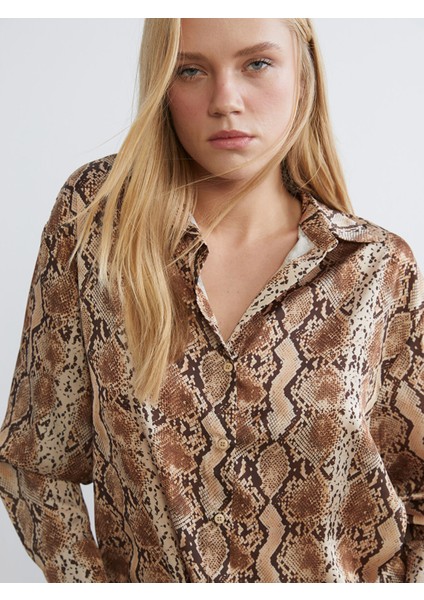 Yeni Sezon Desenli Kadın Gömlek
