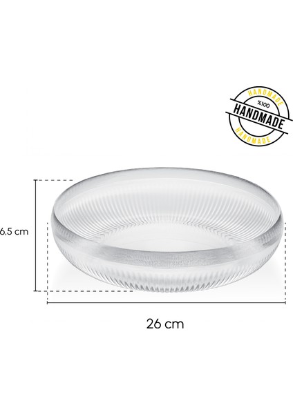 Vista Büyük Boy Cam Salata Kasesi - Iskandinav Tarz Meyvelik Kase 26 cm fiyatları