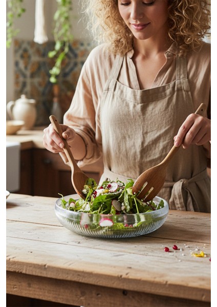 Vista Büyük Boy Cam Salata Kasesi - Iskandinav Tarz Meyvelik Kase 26 cm indirimleri