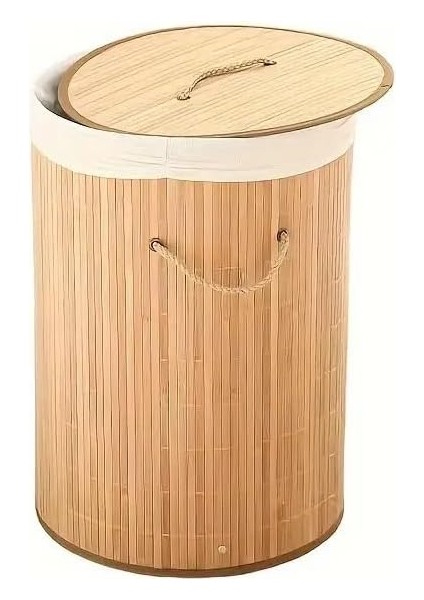 El Yapımı Hasır Katlanır Çamaşır Sepeti Yuvarlak 55 Litre (35CM*35CM*61CM), Malzemeden Üretilmiş Çamaşırlık ( ) fiyatları