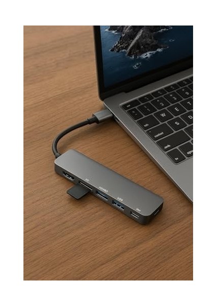 7'si 1 Arada Usb-C Hub – 2x USB 3.0, 2x Type-C, 2x Sd/tf Kart Okuyucu, 1x HDMI – 4K UHD Görüntü Aktarımı ve Hızlı Veri Transferi modelleri