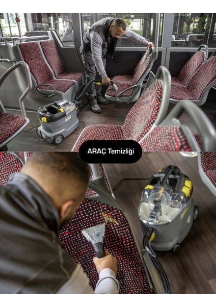 Yüksek Güçlü 48 Yıkama Tableti + Cam Temizleme Cihazı + Profesyonel Puzzi 8/1 Halı Koltuk Yıkama Makinesi -Araç,döşeme,tekstil ,halı ve Koltuk modelleri