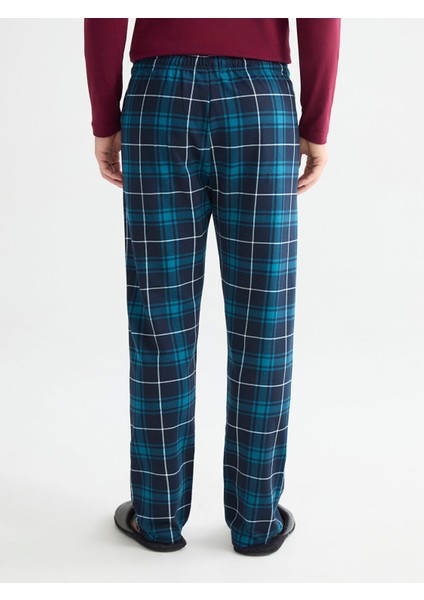 Yeni Sezon Standart Kalıp Ekose Erkek Pijama Alt fırsatları