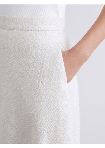Yeni Sezon Beli Fermuarlı Dokulu Kloş Etek indirimleri