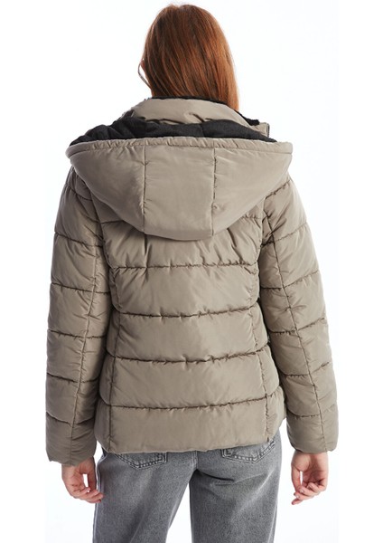 Yeni Sezon Kadın Kapüşonlu Düz Şişme Mont indirimleri