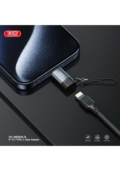 Xo Is Beauty Usb-C To Lightning Dönüştürücü Adaptör NB263A, 27W Hızlı Şarj, Veri Aktarımı, Siyah modelleri