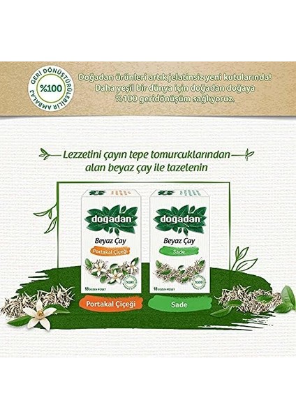 Doğadan Portakal Çiçekli Beyaz Çay (18'li)