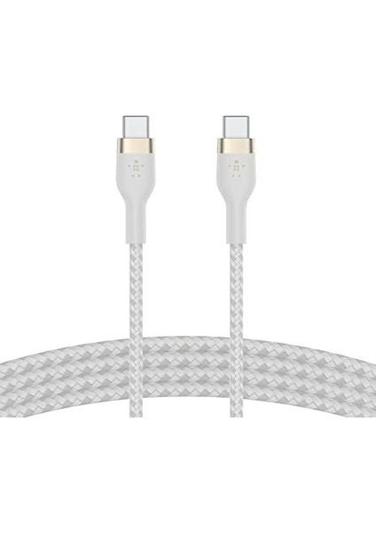 Boostcharge Pro Örgülü USB C Tipi - C Kablosu (1m/3,3ft), Usb-If Sertifikalı Güç Dağıtımı Pd Hızlı Şarj Kablosu - Beyaz fiyatları