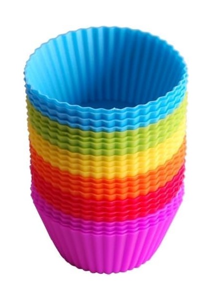 Muffin Pişirme Kalıbı 12 Adet Silikon Kek Kalıbı Çikolata ve Sade Kek (12 Adet) fiyatları