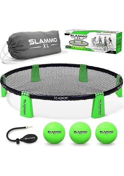 Slammo Xl Oyun Seti - Büyük 48 Inç Ağ - Yeni Başlayanlar, Genç Oyuncular Veya Oyunları Için Mükemmel, Yeşil modelleri