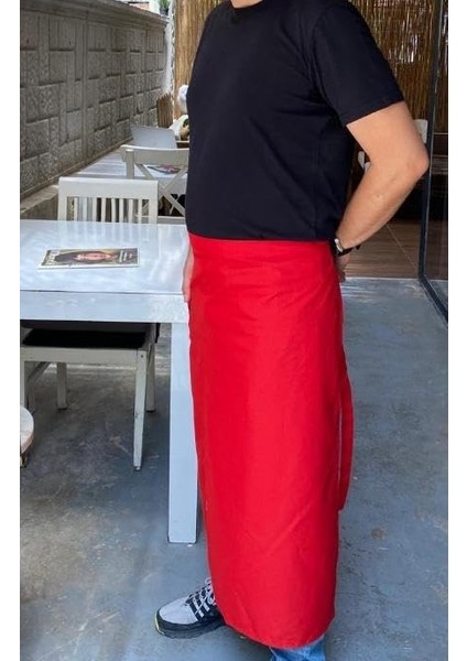 Önlük Biyeli Uzun Belden Kırmızı modelleri