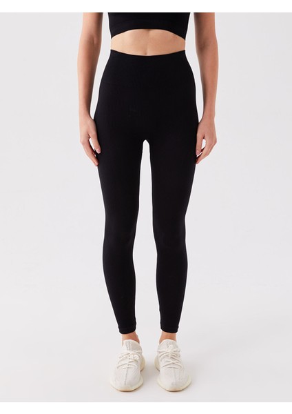 Yeni Sezon Beli Lastikli Düz Seamless Kadın Tayt modelleri