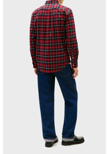 Pamuklu Regular Fit Uzun Kollu Ekoseli Gömlek Erkek Gömlek MW0MW41494 0qj fırsatları