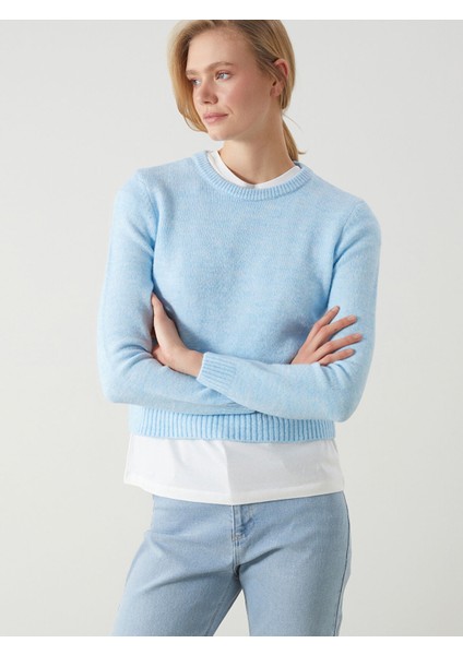 Yeni Sezon Bisiklet Yaka Kadın Triko Kazak