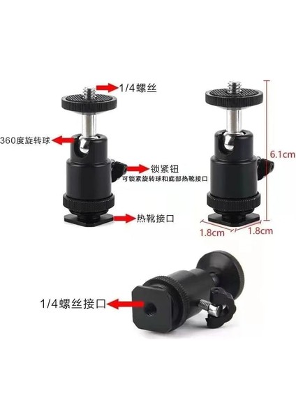 Cep Telefonu Klipsi Tutucu, Metal Cep Telefonu Tutucu Klipsi 360° Bilyalı Başlık 1/4 Inç Dişli, Fotoğraf Severler Için Hafif, Sağlam fiyatları