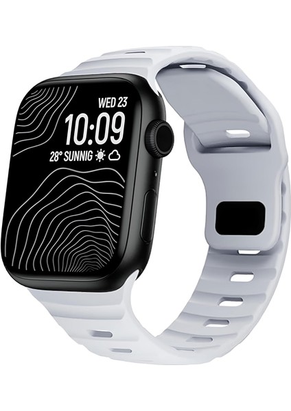 45MM, 44MM, 42MM Serileri ile Uyumlu Yumuşak Silikon Spor Kordon – Su Geçirmez, Konforlu ve Şık – Spor, Günlük, Fitness & Egzersiz Için, Dayanıklı Saat Kayışı