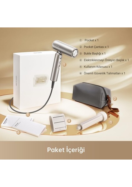 Dreame Hair Pocket Saç Kurutma Makinesi Gri fiyatları