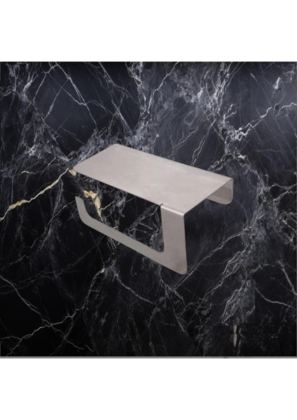 Ister Kendinden Yapışkanlı Ister Vidalı Paslanmaz Çelik Telefon Raflı Tuvalet Kağıtlığı