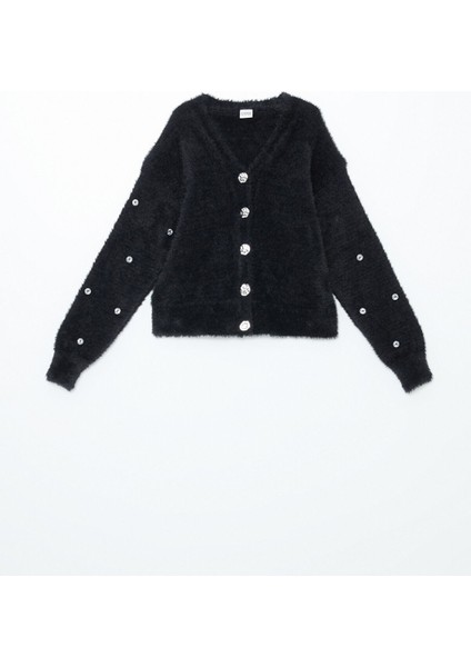 Yeni Sezon V Yaka Kız Çocuk Triko Hırka modelleri